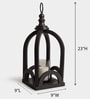 Lumora Acacia Wood Lantern with Glass