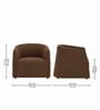 Luna Barrel Lounge Chair In Brown Color