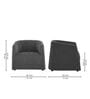 Luna Barrel Lounge Chair In Grey Color