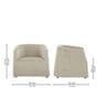 Luna Barrel Lounge Chair In Light Grey Color