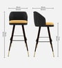 Luna Crest Bar Stool In Dark Grey Colour