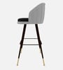 Luna Crest Bar Stool In Light Grey Colour