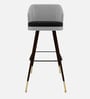 Luna Crest Bar Stool In Light Grey Colour
