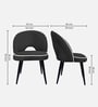 Luna Curve Accent Chair In Dark Grey Colour