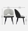 Luna Curve Accent Chair In Light Grey Colour