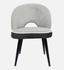 Luna Curve Accent Chair In Light Grey Colour