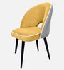 Luna Curve Accent Chair In Yellow Colour
