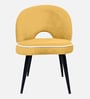 Luna Curve Accent Chair In Yellow Colour