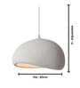 Luna Curve Pendant Light   Sculptural Cement Finish