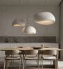 Luna Curve Pendant Light   Sculptural Cement Finish