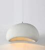 Luna Curve Pendant Light   Sculptural Cement Finish