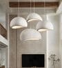 Luna Curve Pendant Light   Sculptural Cement Finish