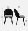 Luna Luxe Dining Chair In Dark Grey Colour