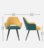 Luna Luxe Dining Chair In Green Colour
