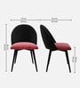 Luna Luxe Dining Chair In Pink Colour