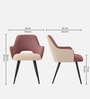 Luna Luxe Dining Chair In Pink Colour
