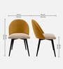 Luna Luxe Dining Chair In Yellow Colour