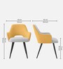 Luna Luxe Dining Chair In Yellow Colour