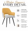 Luna Luxe Dining Chair In Yellow Colour