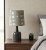 Gold & Grey Luna Minimalist Metal Medium Taper Shade Table Lamp