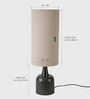 Off White Luna Minimalist Metal Tall Shade Table Lamp