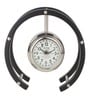 Luna Serenade Silver Steel Table Clock