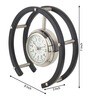 Luna Serenade Silver Steel Table Clock