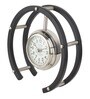 Luna Serenade Silver Steel Table Clock