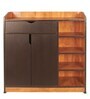 Luna ShoeRack In Teak Finish Luna ShoeRack In Teak Finish
