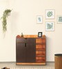 Luna ShoeRack In Teak Finish Luna ShoeRack In Teak Finish