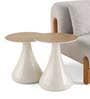 Luna End Table Set in Brown Matte Finish