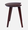 Luna Teak Wood End Table In Brown Colour