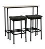 Lunar Wicker 2 Seater Bar Set In Black Finish