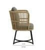 Lunar Wicker 4 Seater Dining Set In Dimgrey Finish