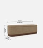 Lunara Edge Storage Bench In Capuccino Colour