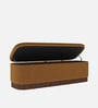 Lunara Edge Storage Bench In Caramel Brown Colour
