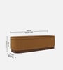 Lunara Edge Storage Bench In Caramel Brown Colour