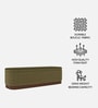Lunara Edge Storage Bench In Moss Green Colour