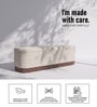 Lunara Edge Storage Bench In Textured Grey Colour