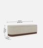Lunara Edge Storage Bench In Textured Grey Colour