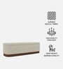 Lunara Edge Storage Bench In Textured Grey Colour