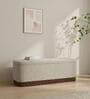 Lunara Edge Storage Bench In Textured Grey Colour
