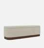 Lunara Edge Storage Bench In Textured Grey Colour