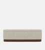 Lunara Edge Storage Bench In Textured Grey Colour