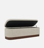 Lunara Edge Storage Bench In Textured Grey Colour