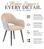 Lunara Premium Armchair In Beige And Light Grey Colour