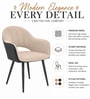 Lunara Premium Armchair In Beige Colour