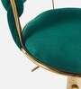 Lunza Velvet Bar Chair In Green Color