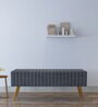 Lupita Velvet Bench In Grey Colour
