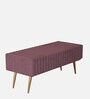 Lupita Velvet Bench In Pink Colour